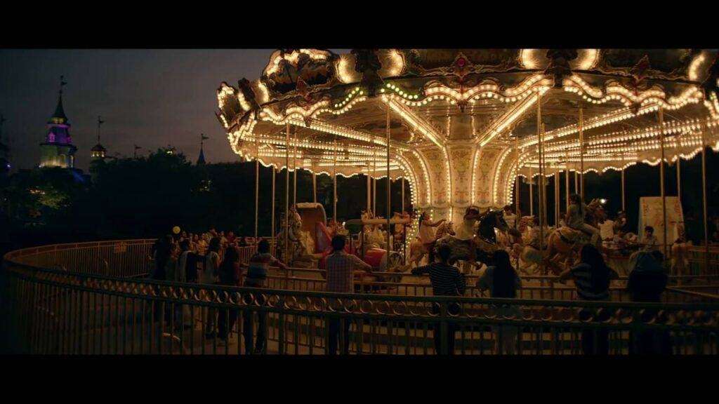 Carousel with lights